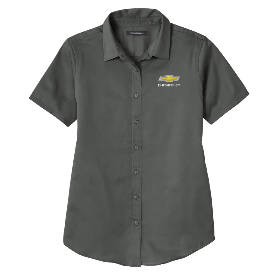 Ladies Chevy Bowtie Superpro React Short Sleeve Work Shirt Polo