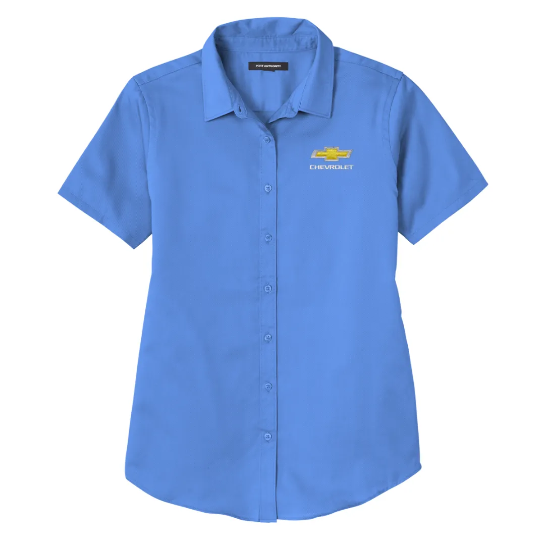 Ladies Chevy Bowtie Superpro React Short Sleeve Work Shirt Polo