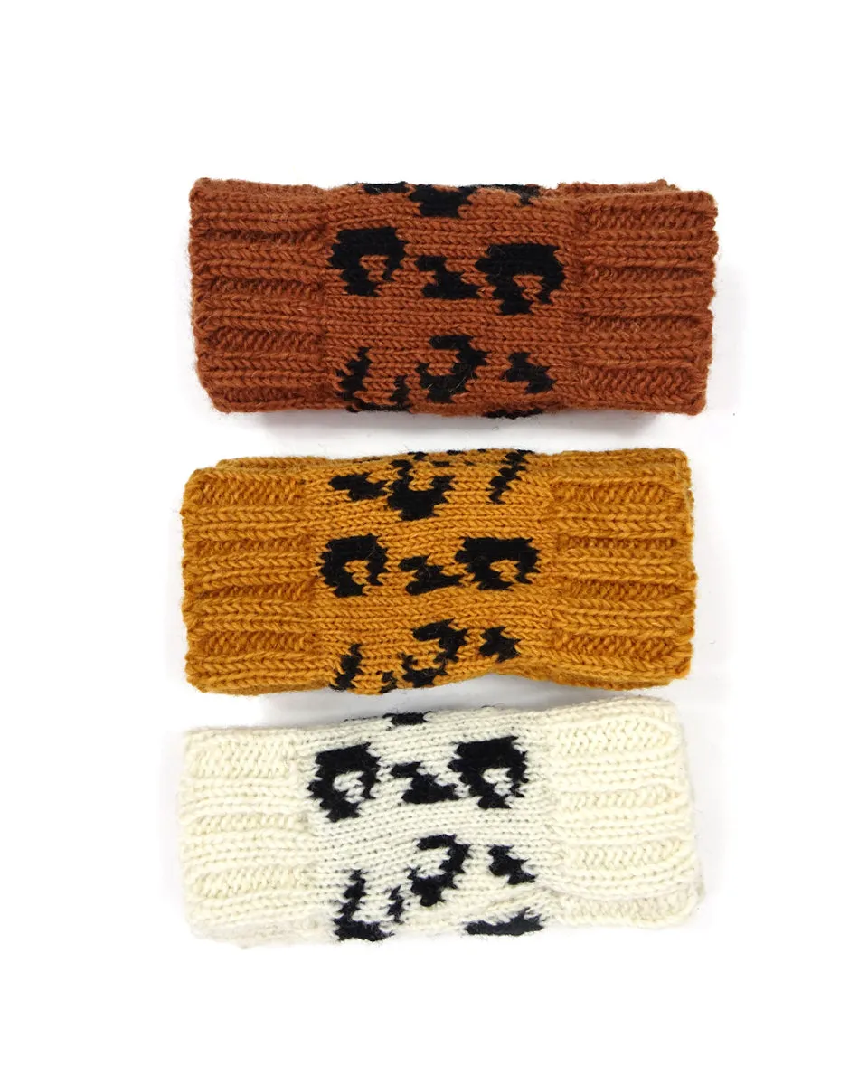 Leopard Fingerless Gloves