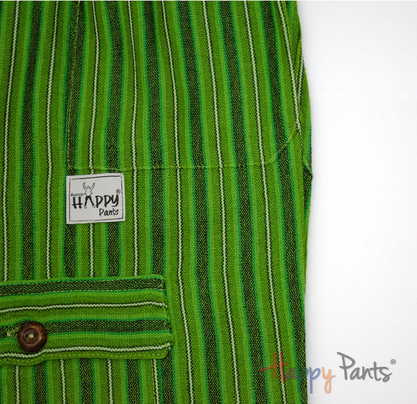 Lime Green Stripy Happy-Pants