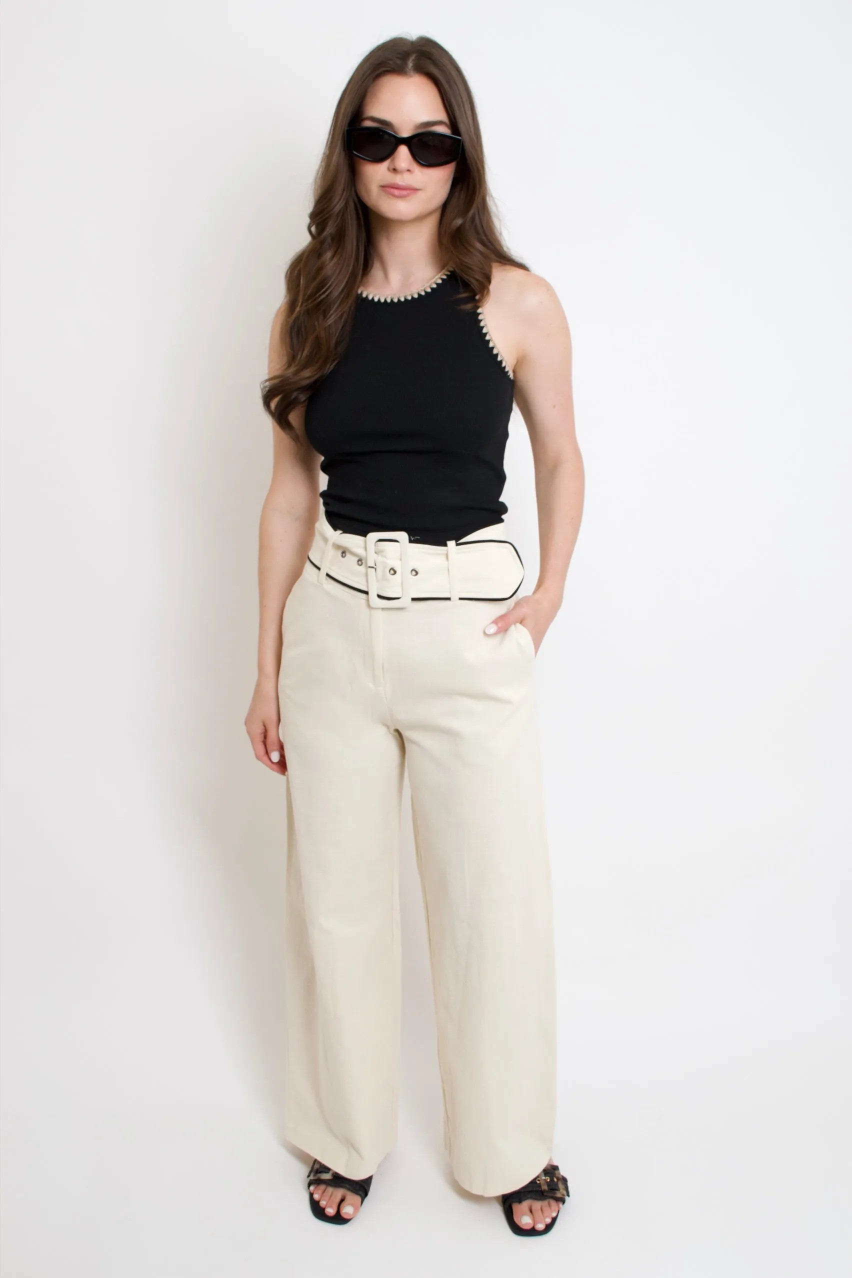 Linen Belted Pants