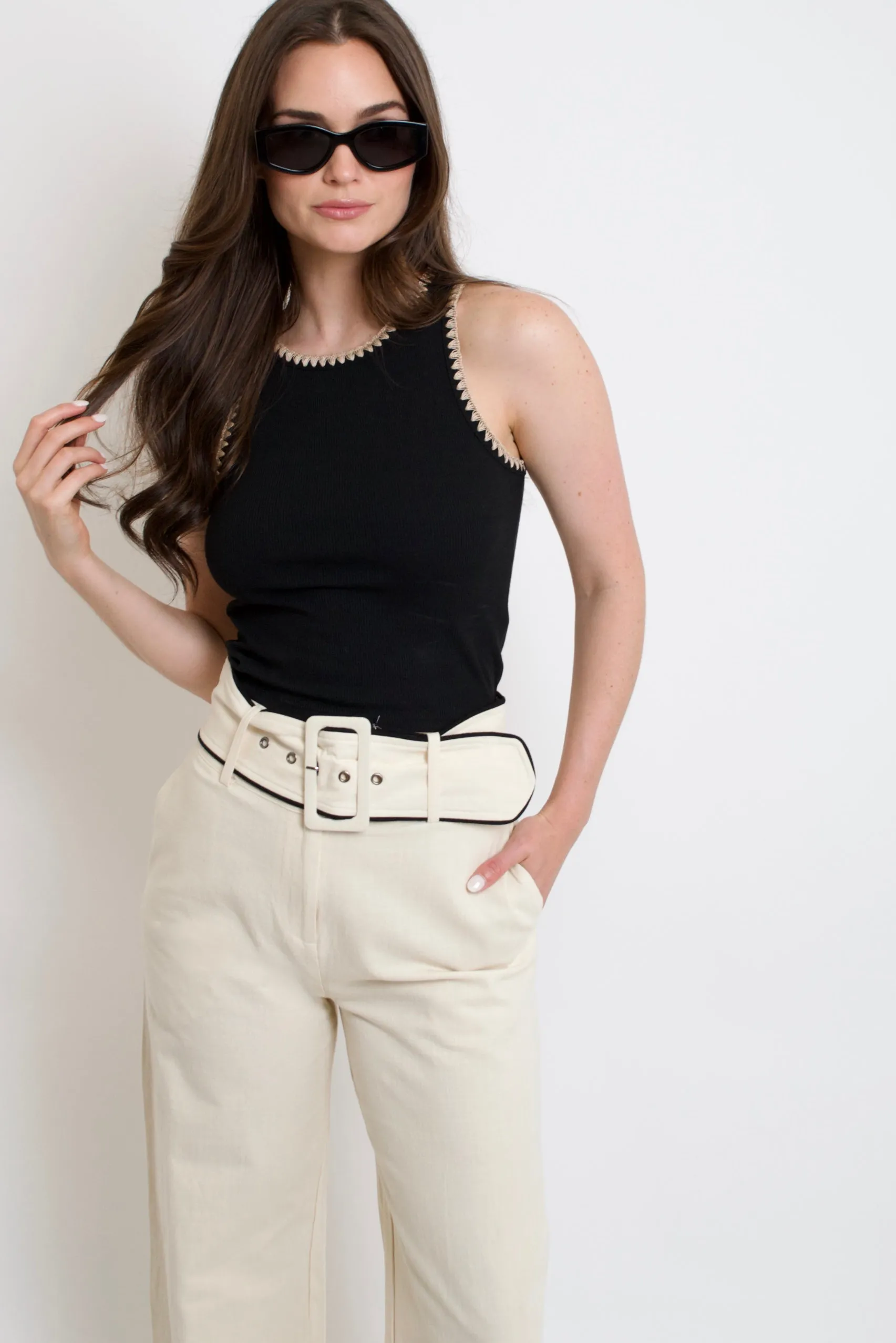 Linen Belted Pants