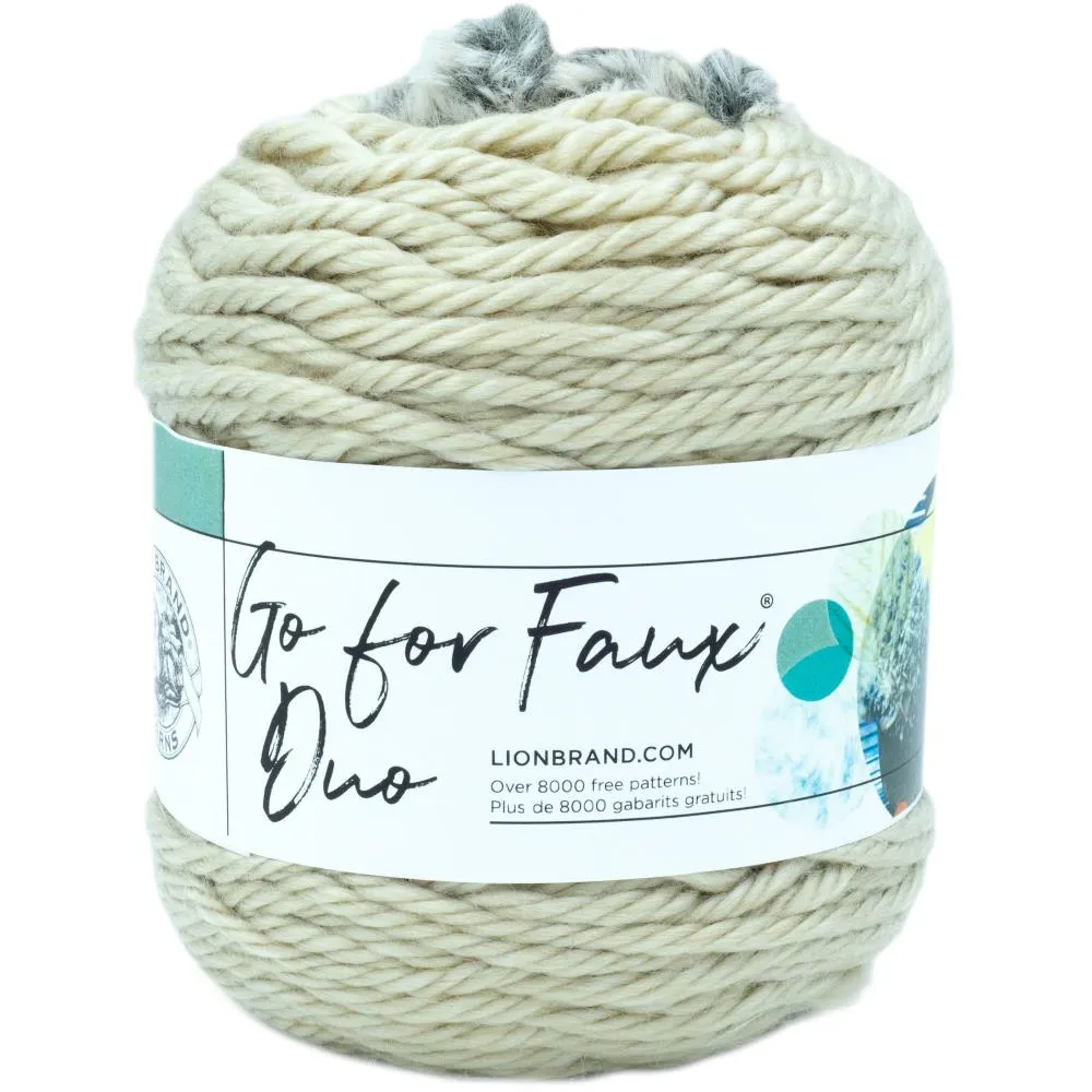 Lion Brand Go For Faux Duo Yarn - Tan/Mink 200g*