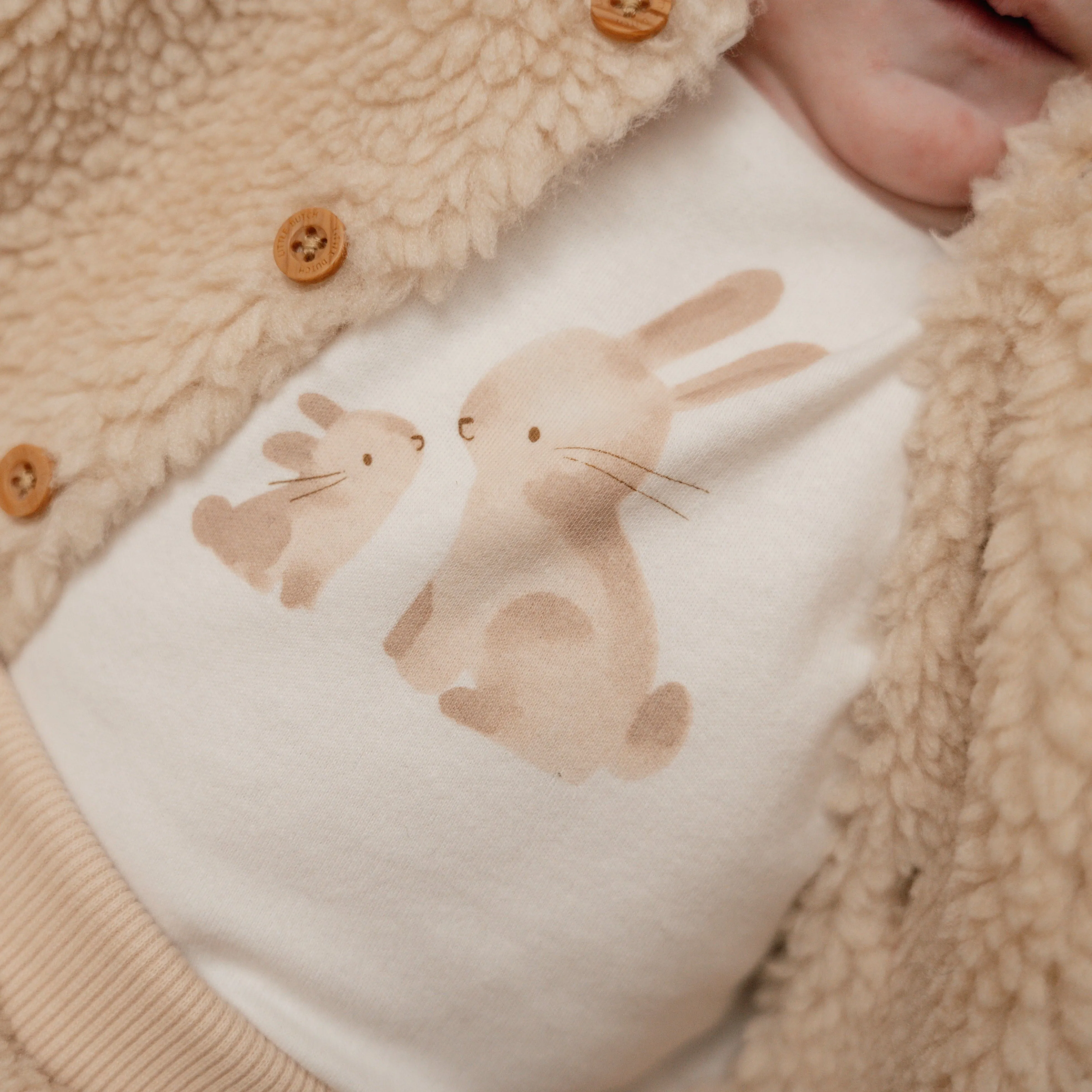 Little Dutch T-Shirt Long Sleeves - Baby Bunny White