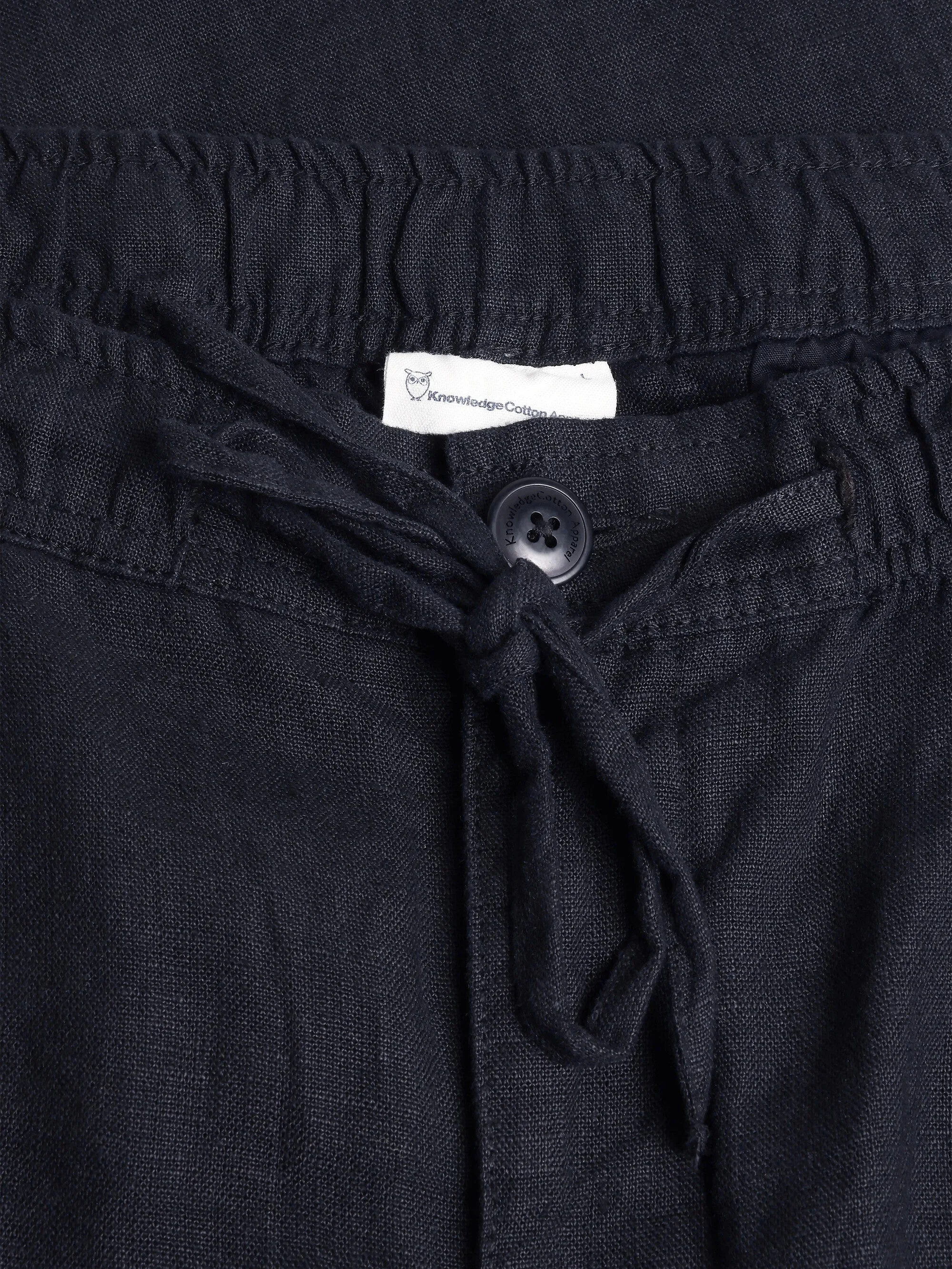 Loose linen pant - Black Jet