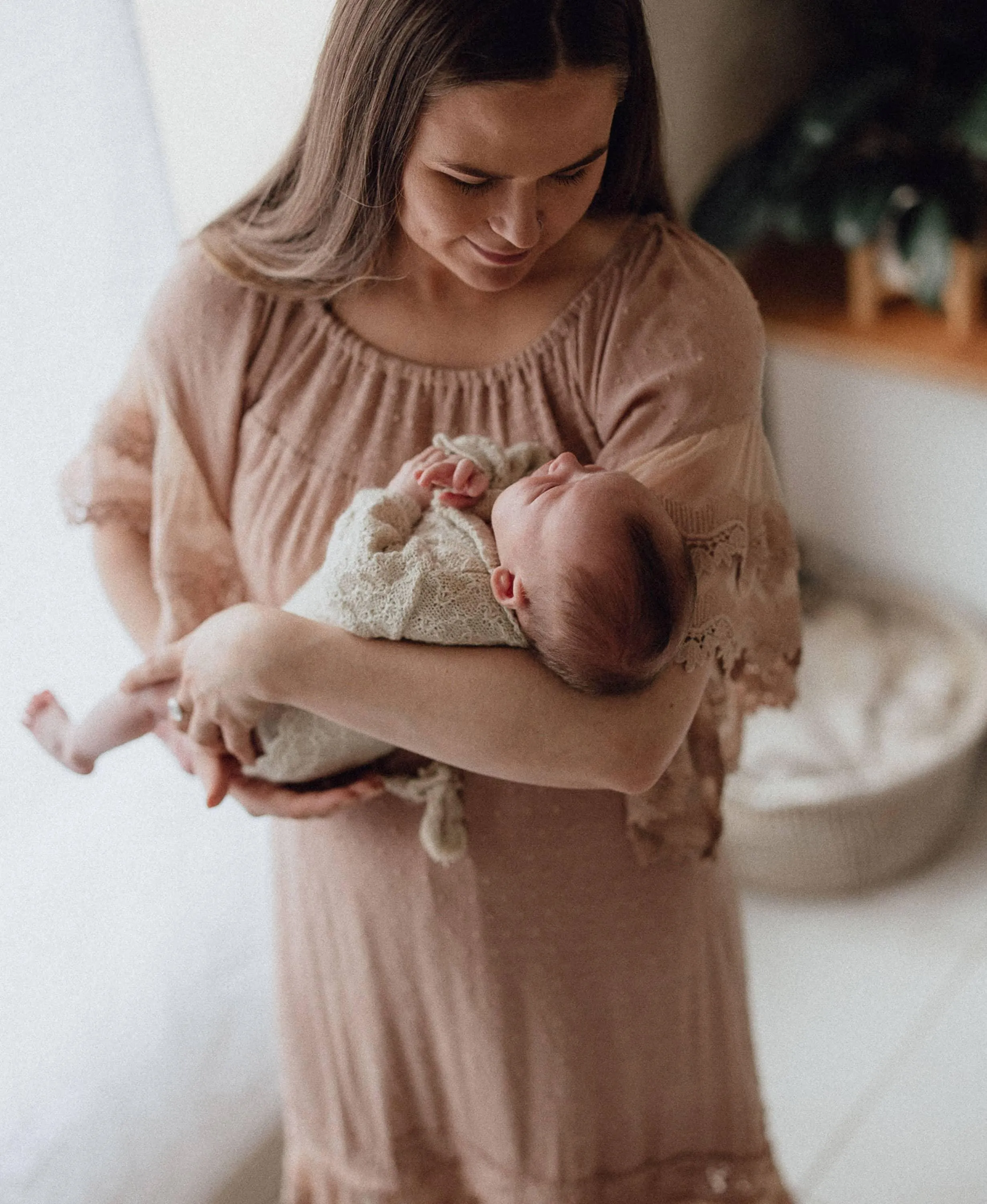 Lorraine Mocha Lace Maxi Dress