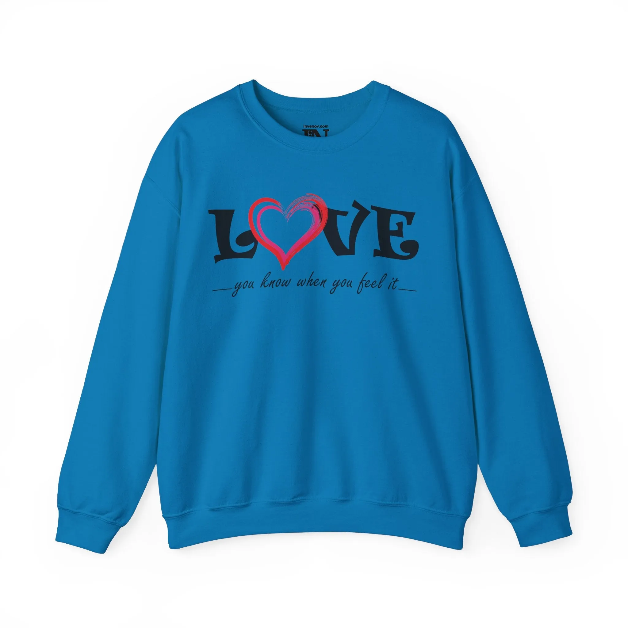 Love and Heart Unisex Sweatshirt, Gift for Him/Her, Cozy Jumper, Valentine's Day Top, Romantic Apparel, Valentines Day Sweater