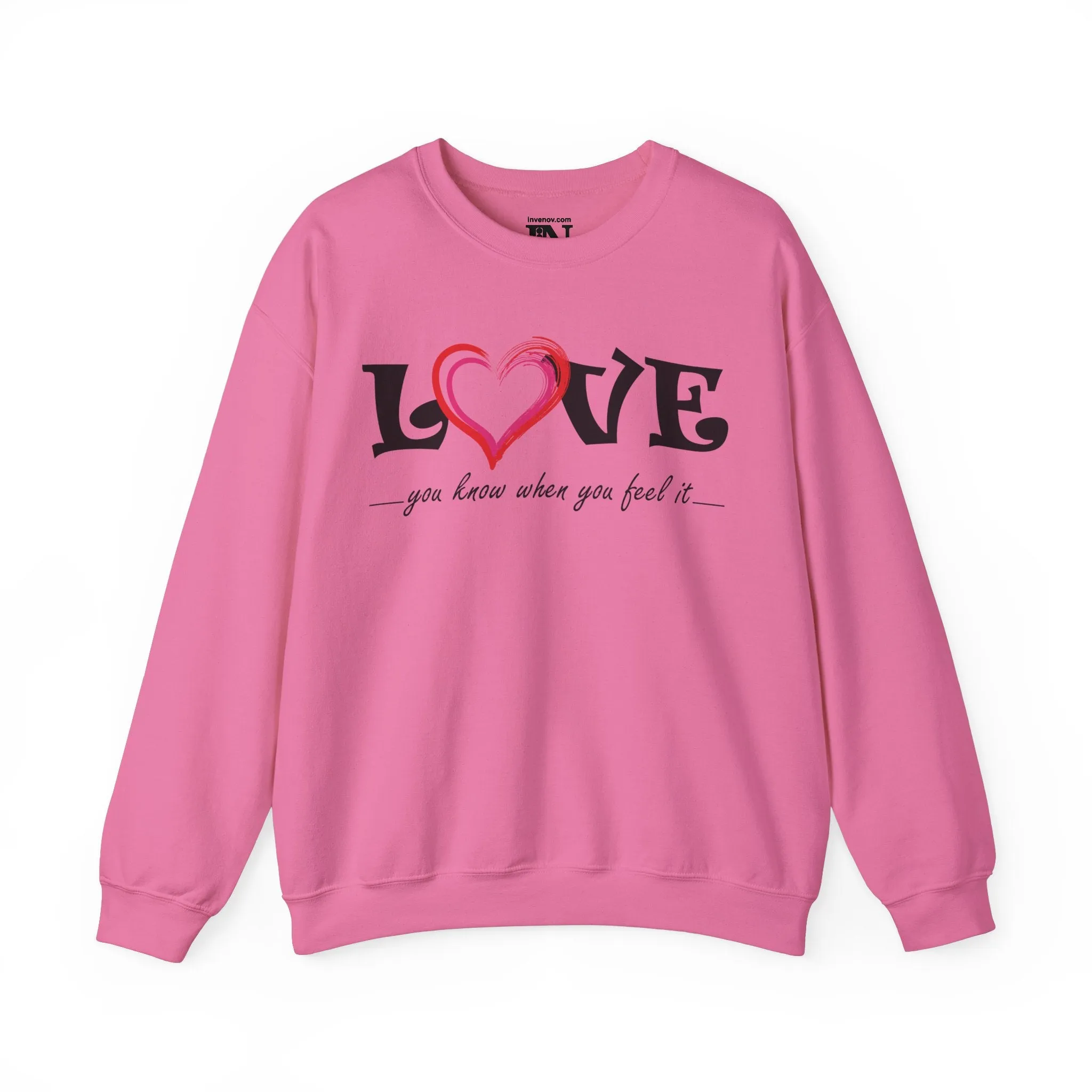 Love and Heart Unisex Sweatshirt, Gift for Him/Her, Cozy Jumper, Valentine's Day Top, Romantic Apparel, Valentines Day Sweater