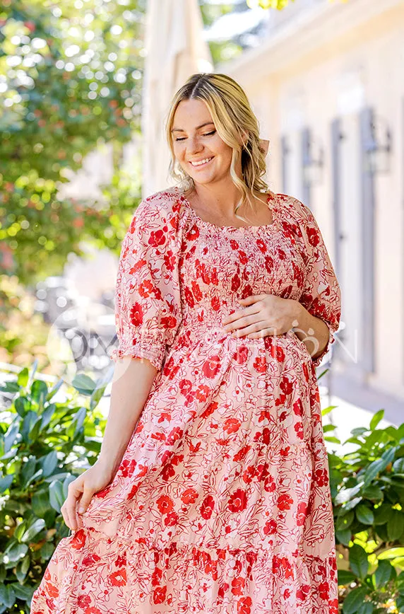 Marryn Red Poppy Dress - DM Exclusive - Maternity Friendly