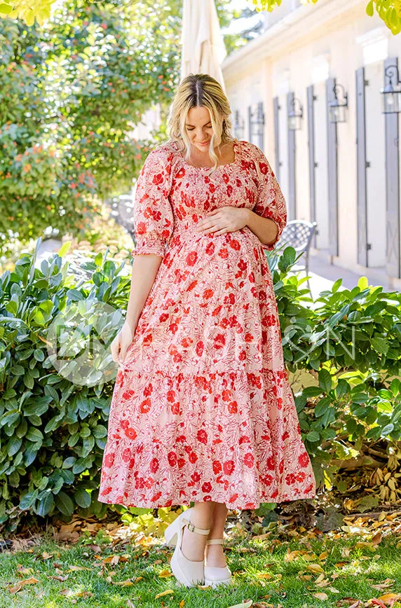 Marryn Red Poppy Dress - DM Exclusive - Maternity Friendly