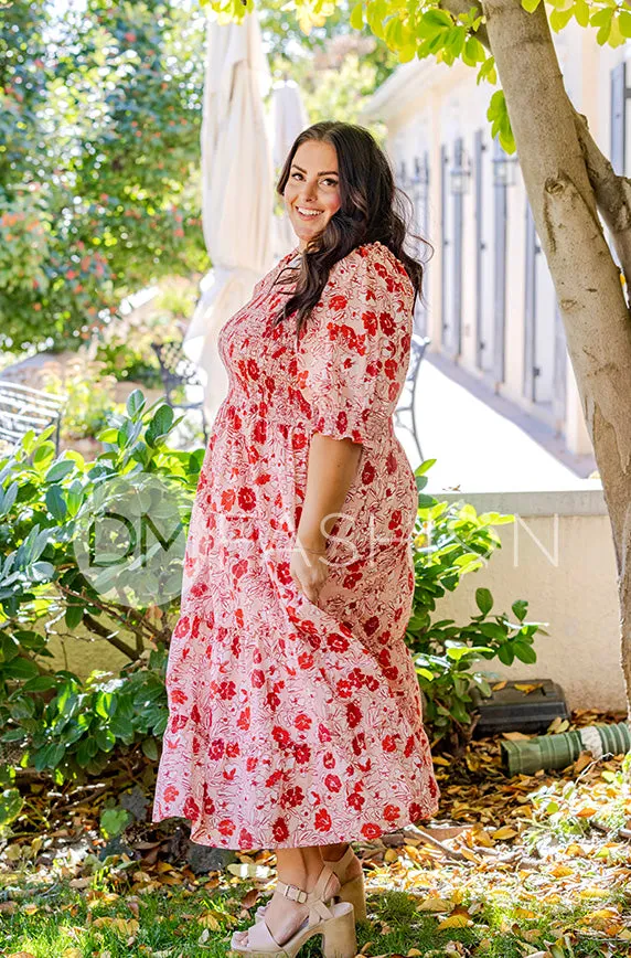 Marryn Red Poppy Dress - DM Exclusive - Maternity Friendly