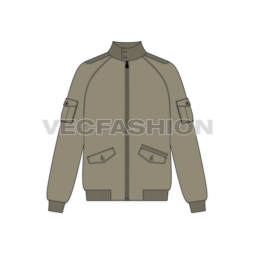 Mens Aeronautical Bomber Jacket