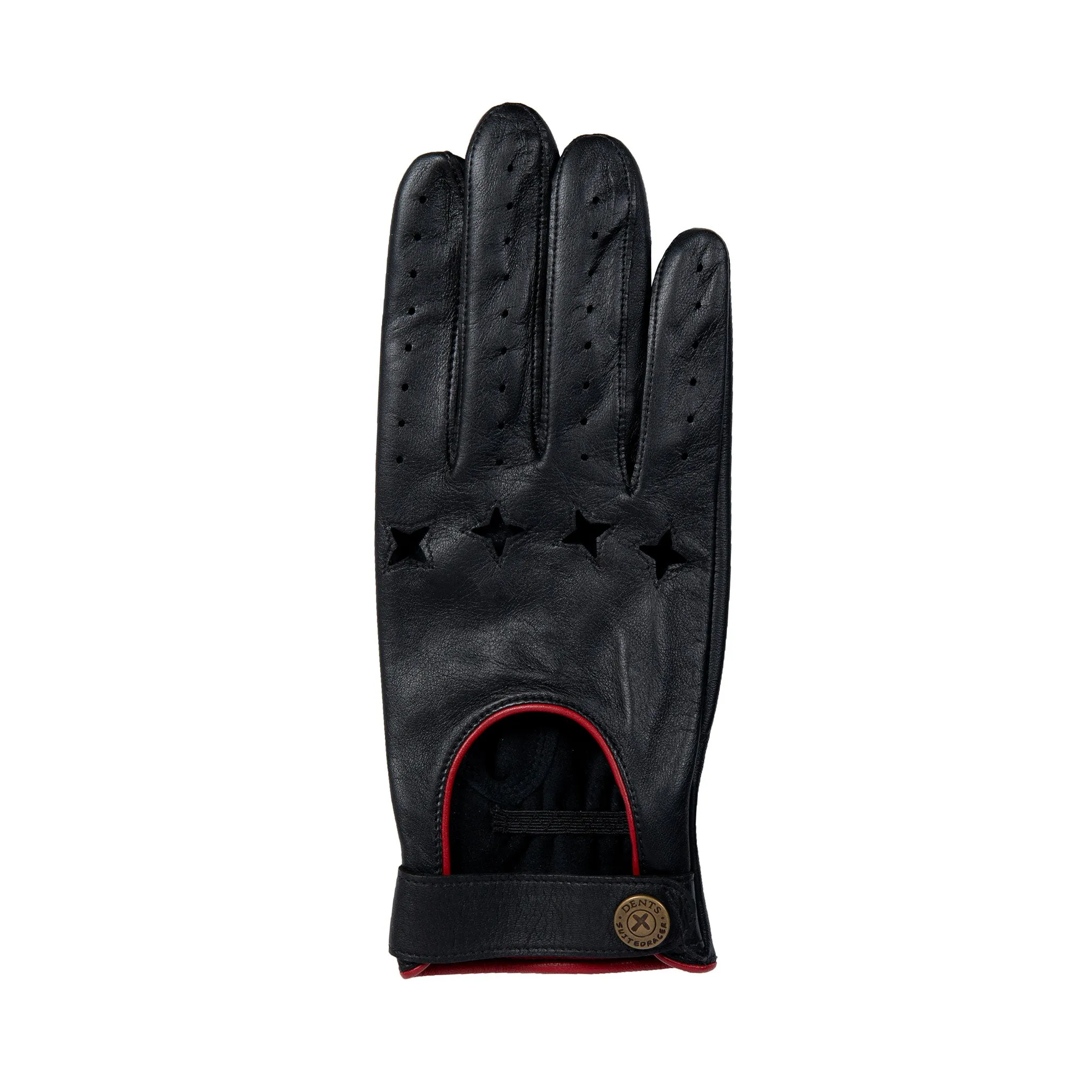 Men's The Suited Racer Touchscreen Leather Driving Gloves with Wristwatch Cut-out