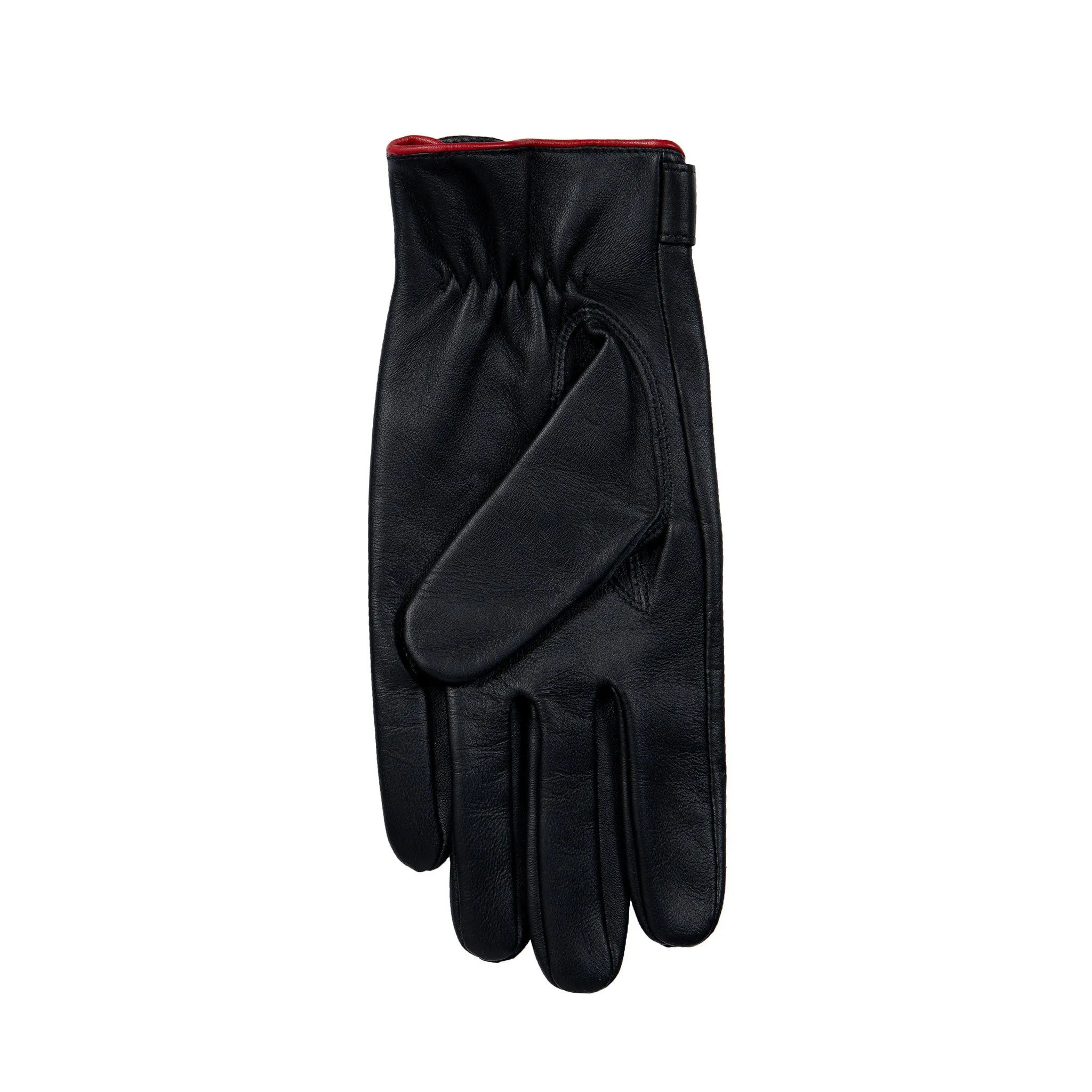 Men's The Suited Racer Touchscreen Leather Driving Gloves with Wristwatch Cut-out