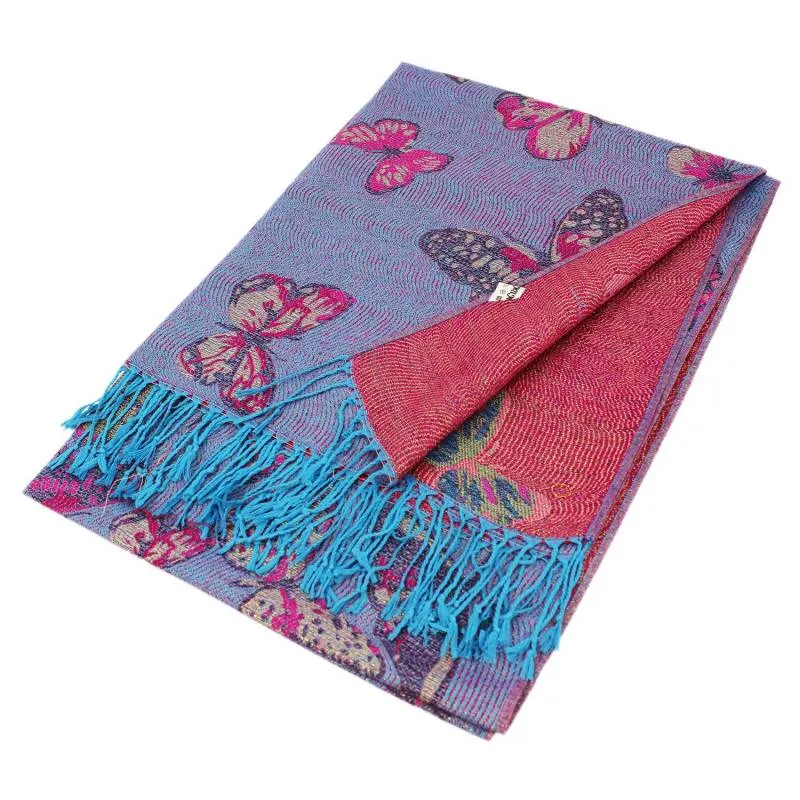 Metallic Butterfly Pashmina Shawls 084