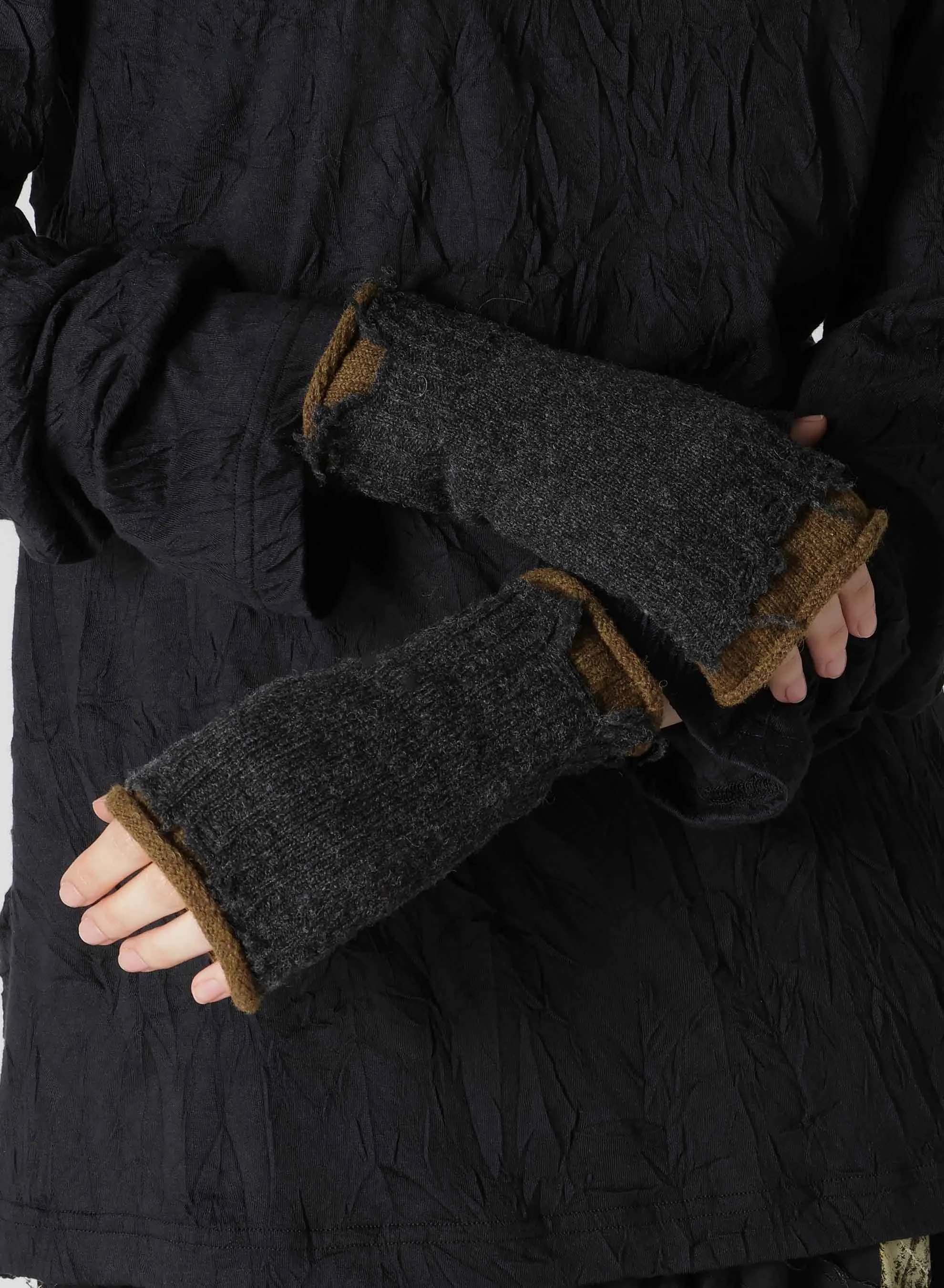 MILANO LAMB DAMAGED FINGERLESS GLOVES