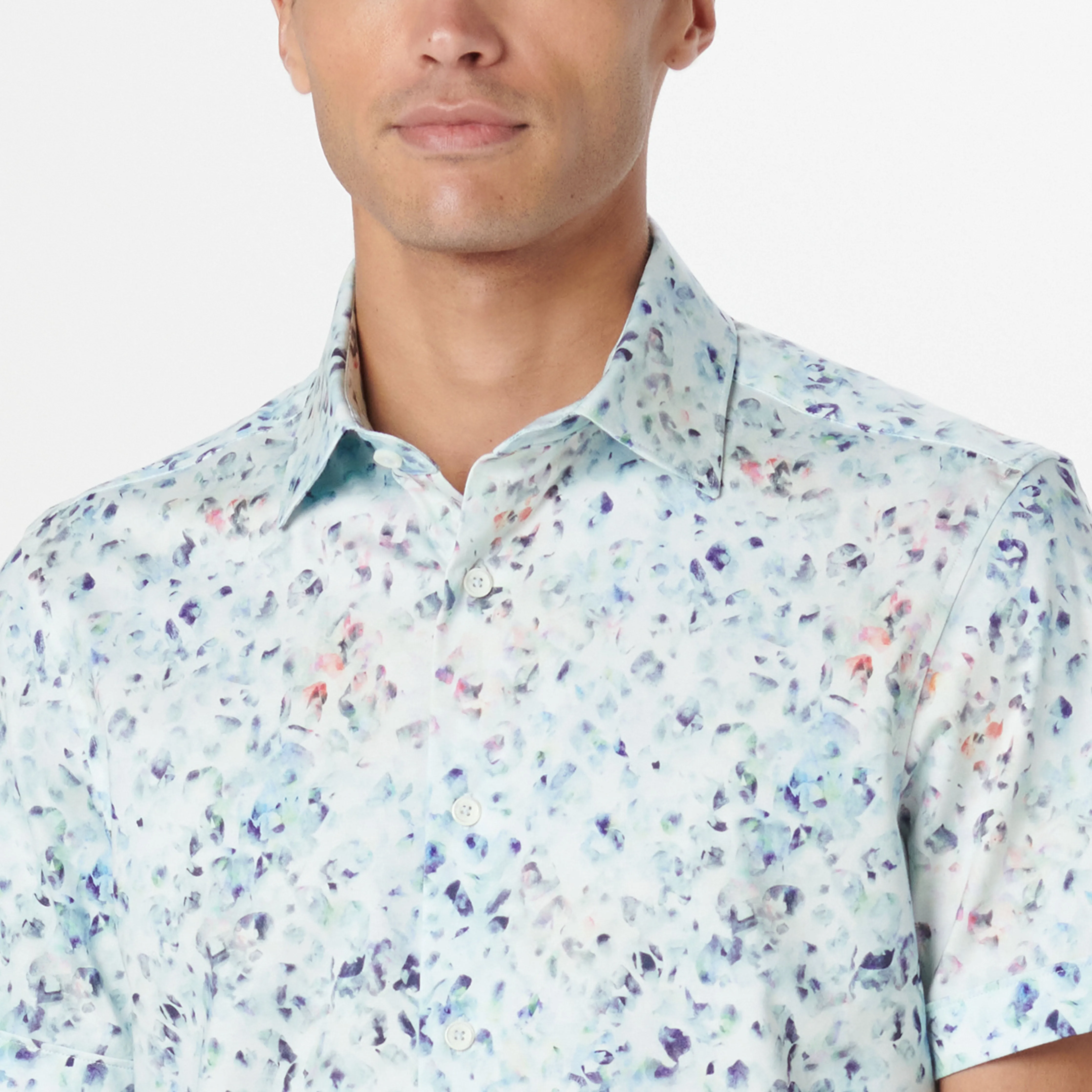 Milo Watercolor Abstract OoohCotton Short Sleeve Shirt