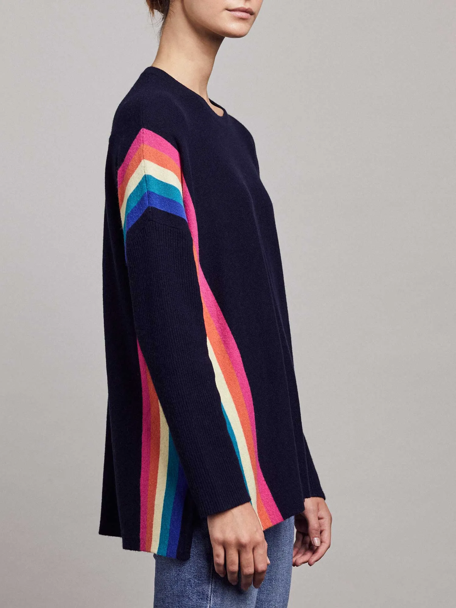 Navy Alex Rainbow Jumper