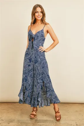 Navy Blue Wide Leg Jumpsuit