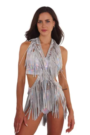 Neverland Fringe Harness - Holographic Silver