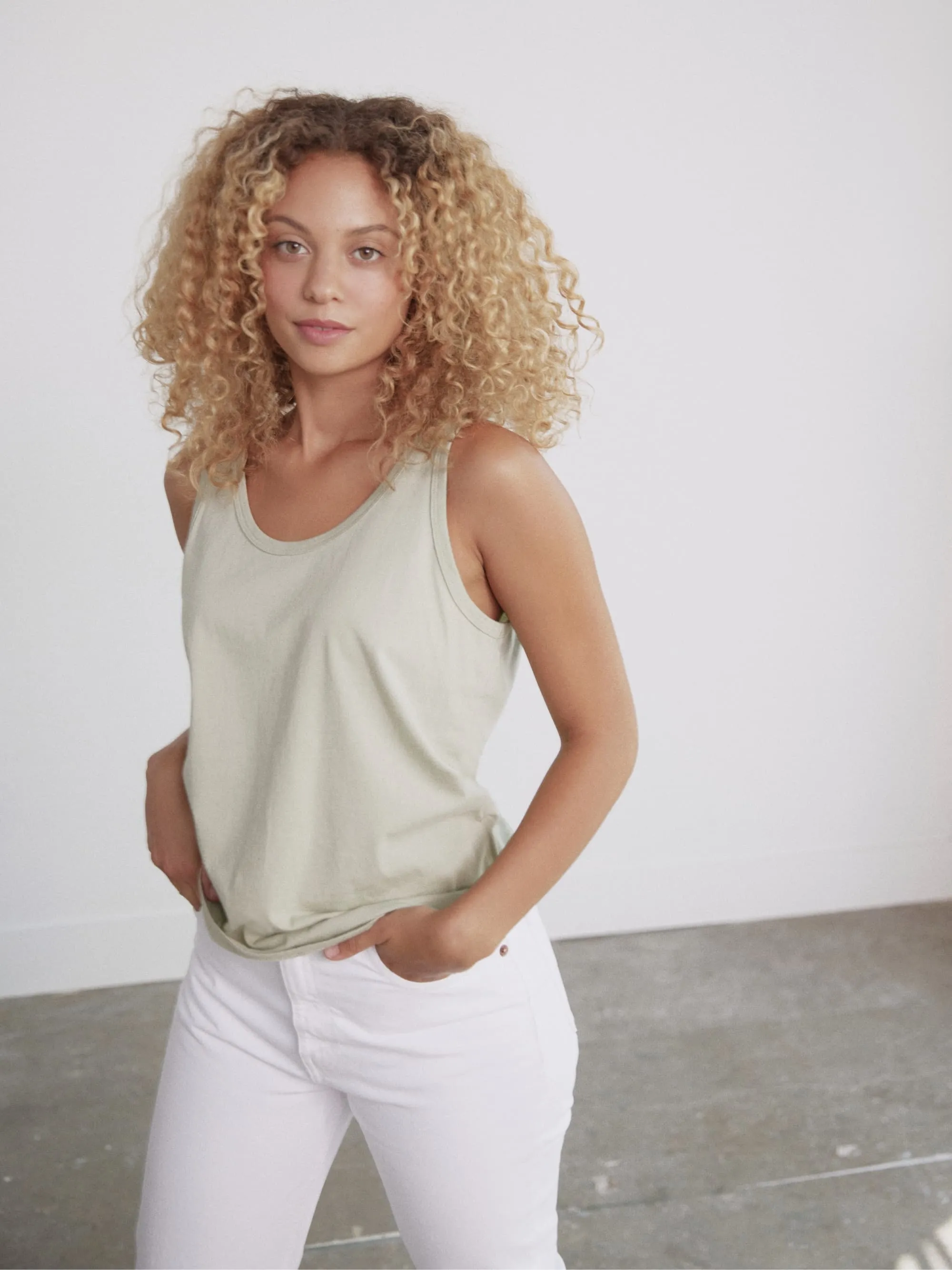 Organic Cotton Scoop Neck Tank Top