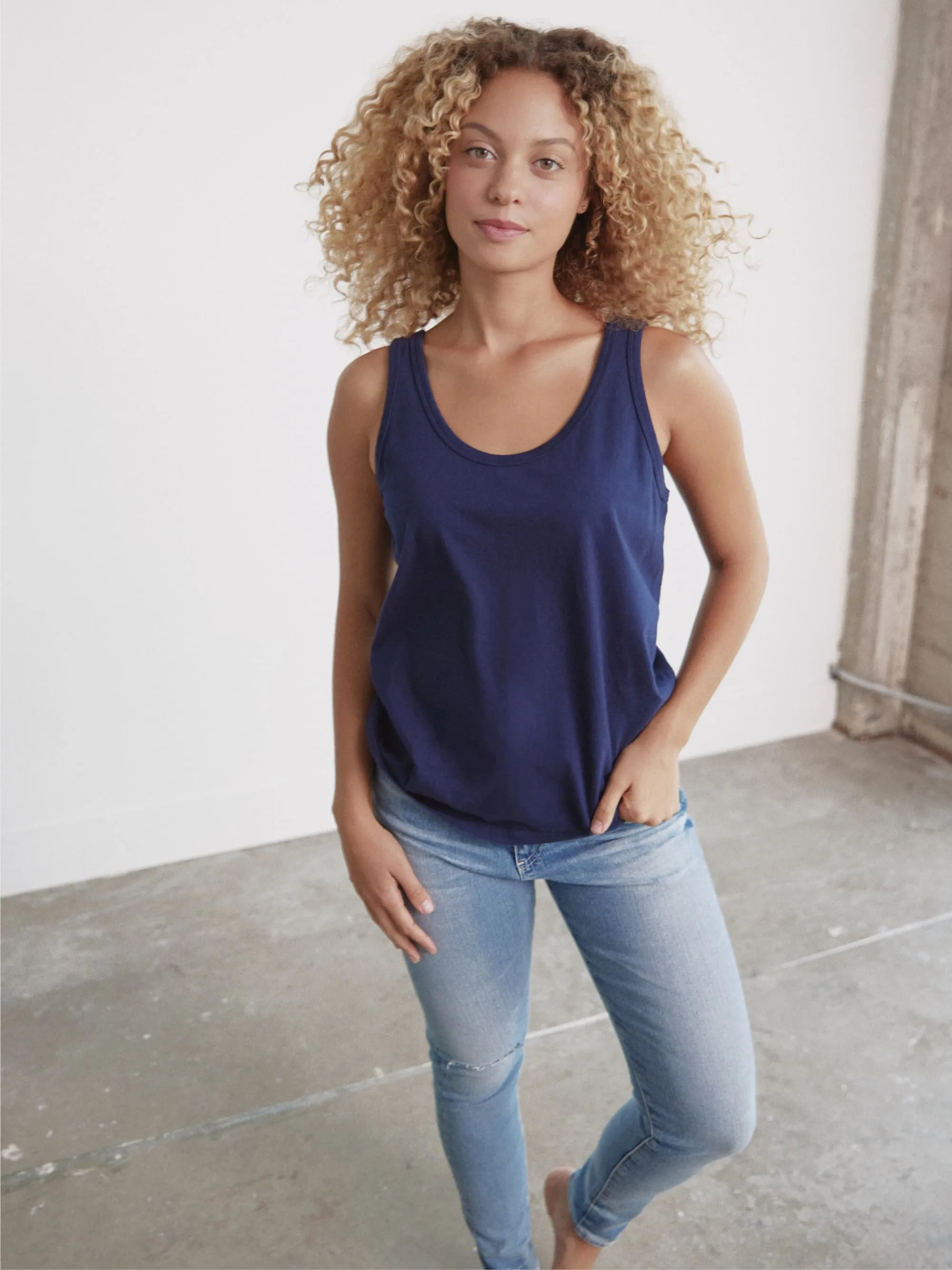 Organic Cotton Scoop Neck Tank Top