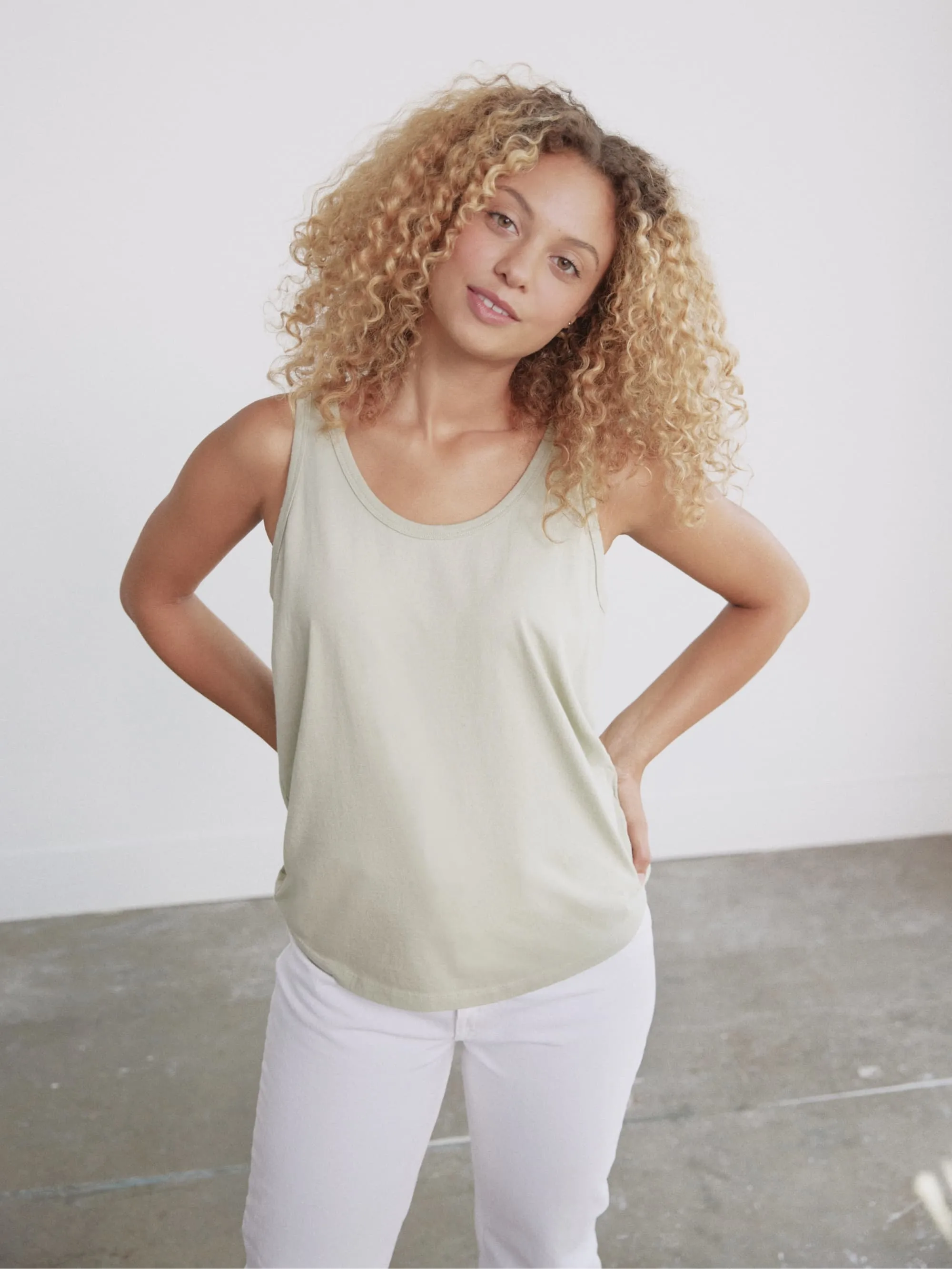 Organic Cotton Scoop Neck Tank Top