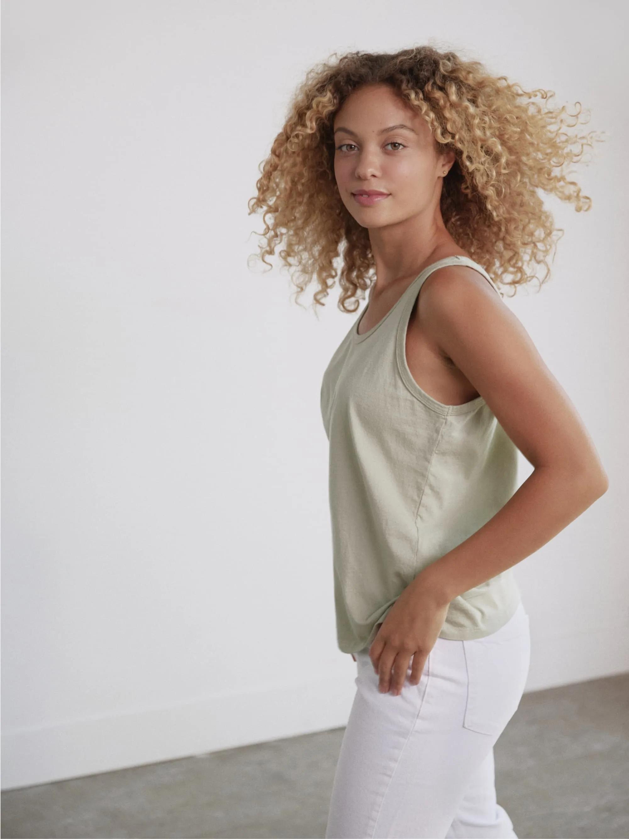 Organic Cotton Scoop Neck Tank Top