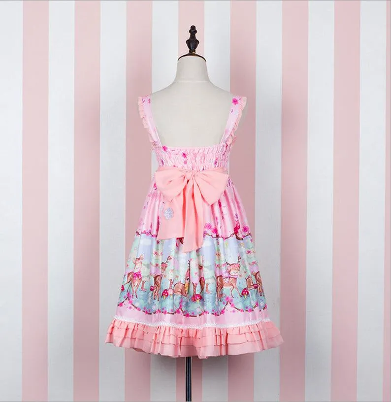 Pink Baby Deer Dress