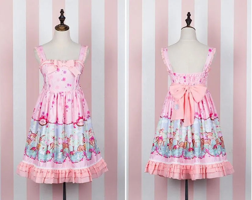 Pink Baby Deer Dress