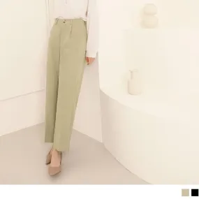 PLUS  PURE COLOR HIGH WAIST STRAIGHT SUIT PANTS