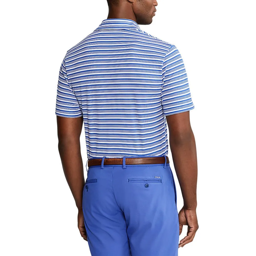 Polo Golf Ralph Lauren Tour Pique Stripe Polo Shirt - Liberty/White