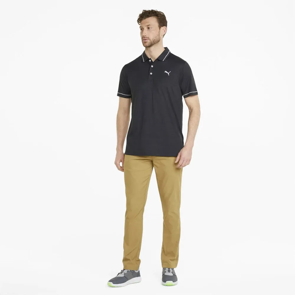 Puma Cloudspun Monarch Golf Shirt - Puma Black Heather/ High Rise