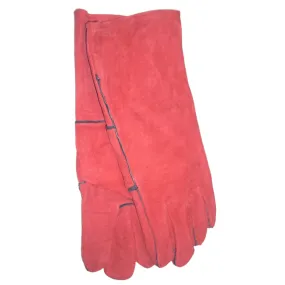 Red Split Shoulder Leather Welding Gloves 14" Size Large