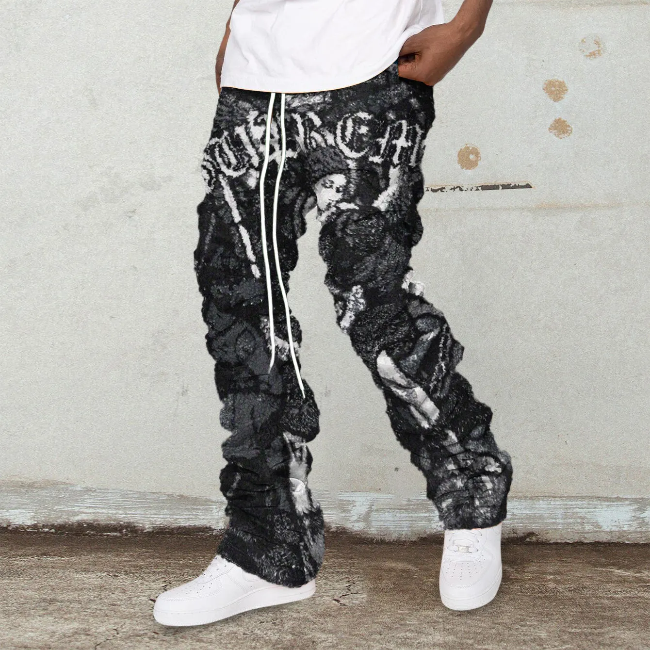 Retro Polar Fleece Hip Hop Street Pants