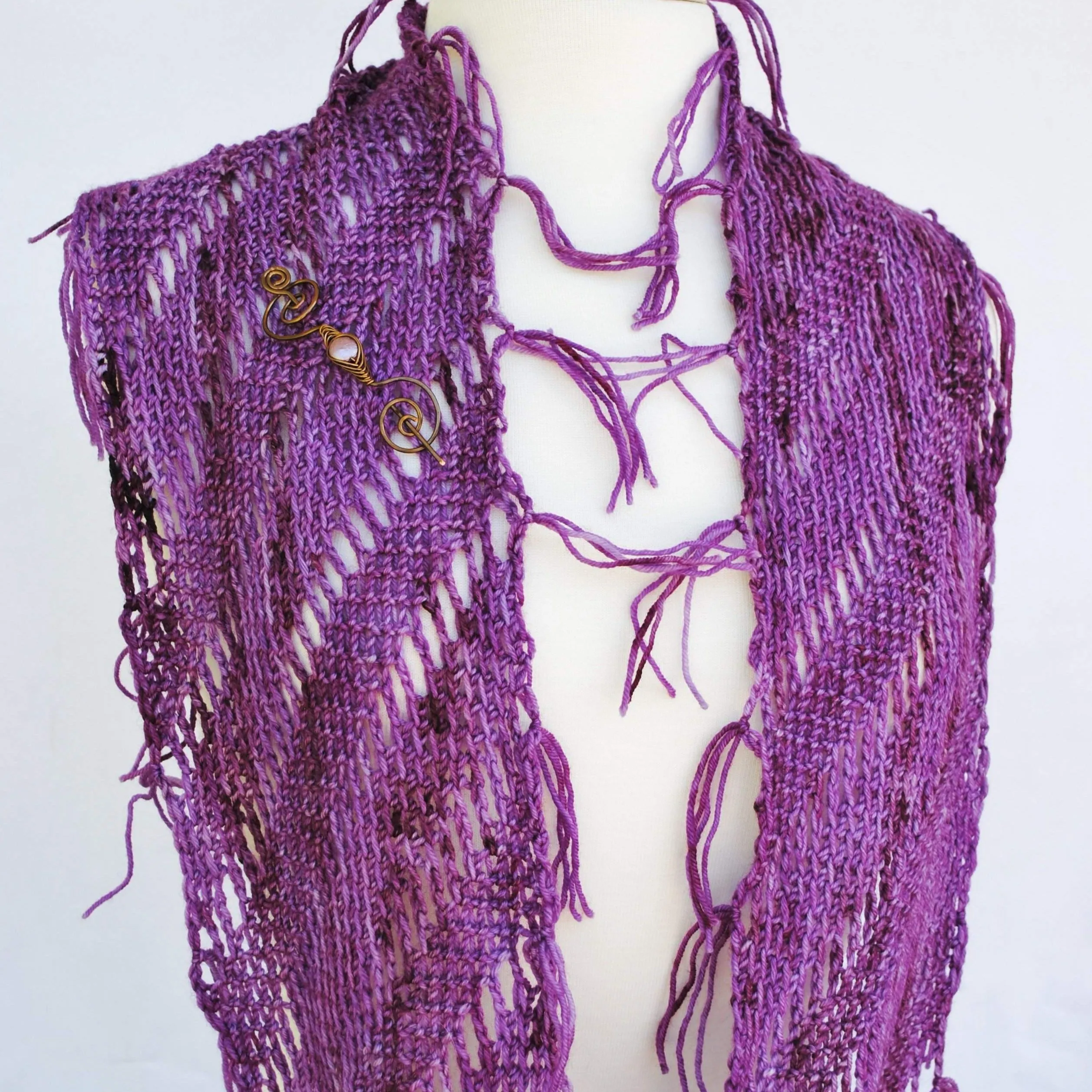 Rip Tied Hooked Crochet Infinity Scarf PDF Download