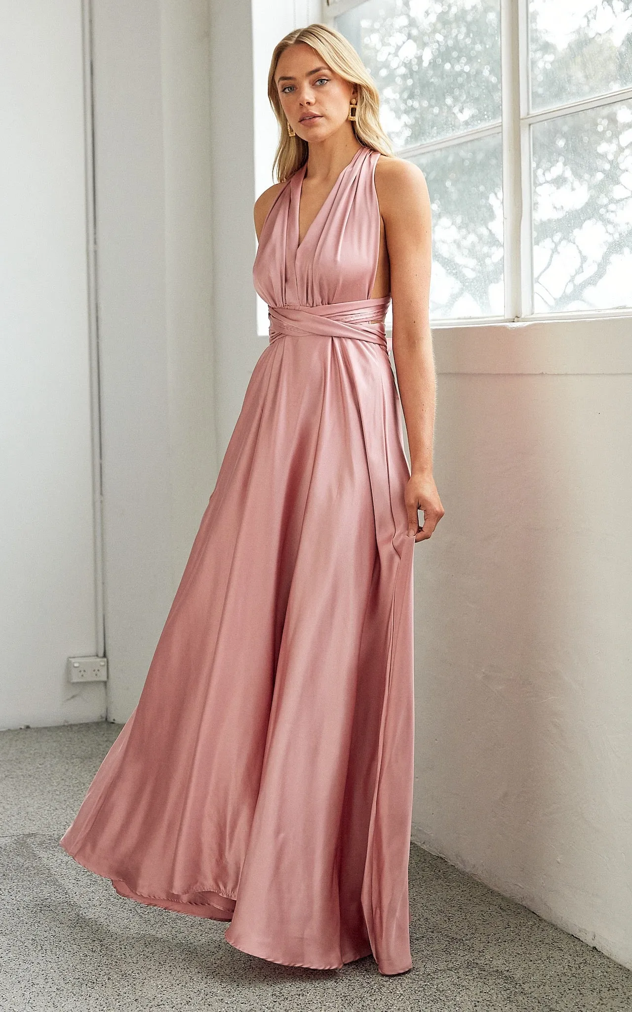 Roman Multiway Maxi Dress - Blush