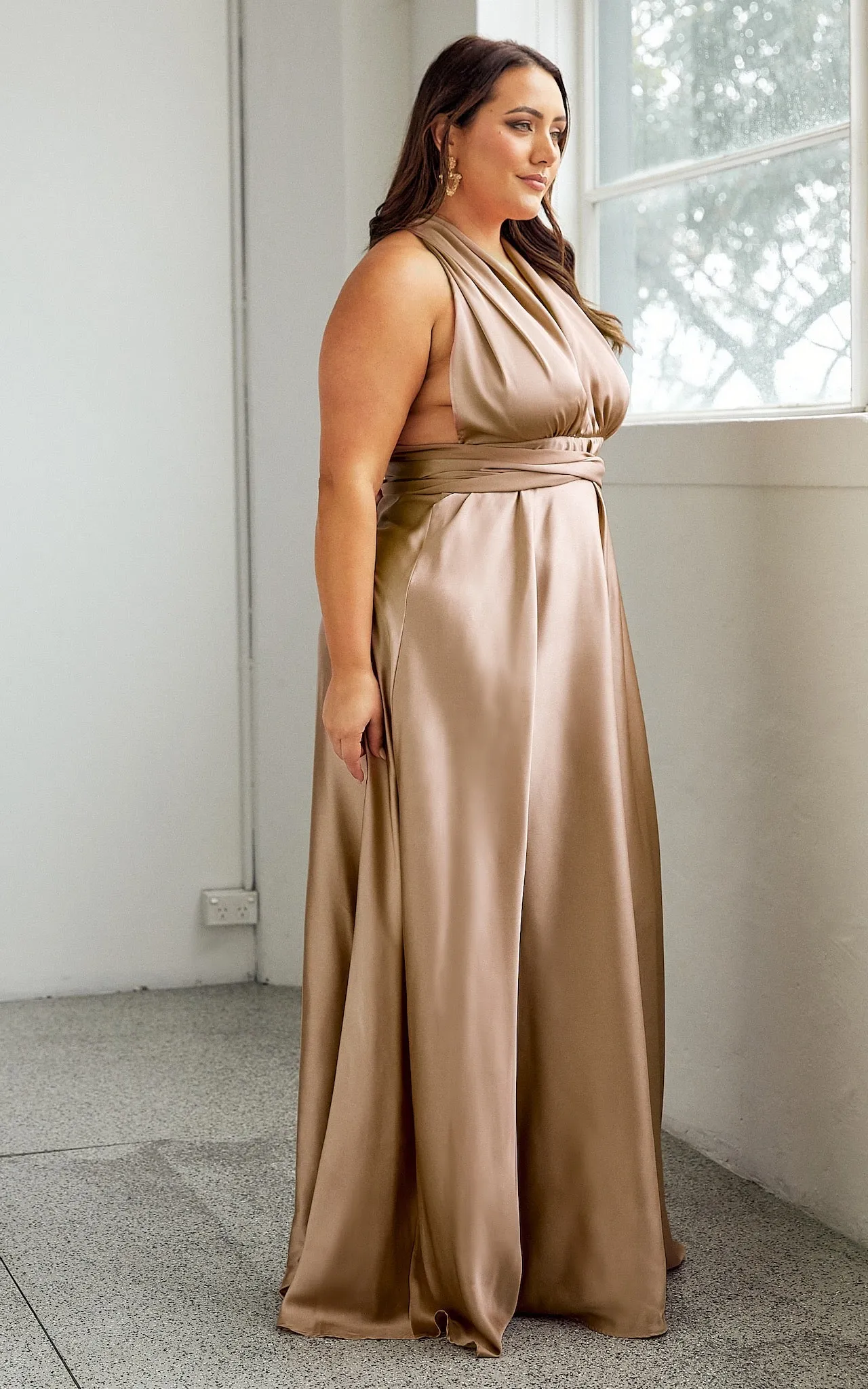 Roman Multiway Maxi Dress - Latte