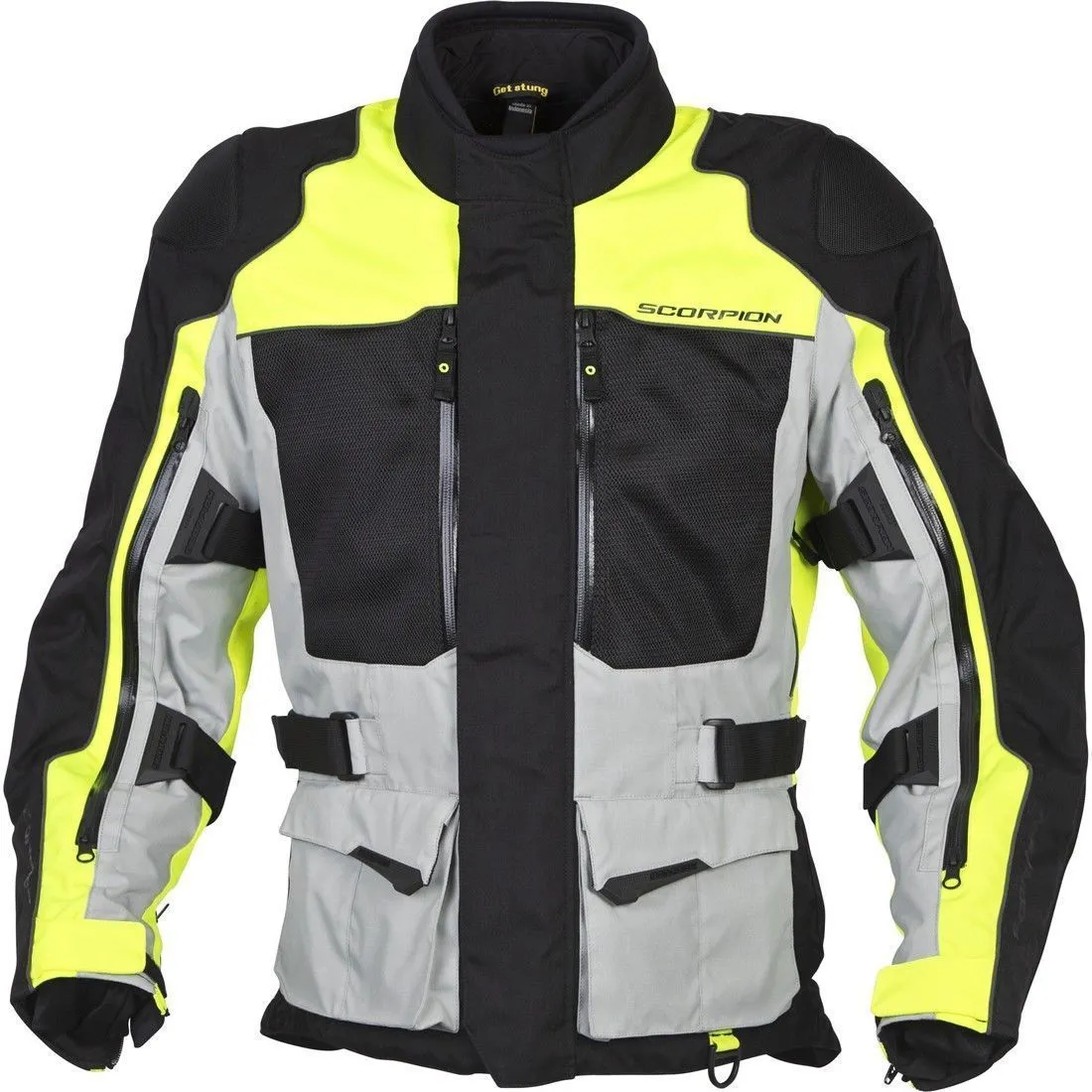 Scorpion Yosemite XDR Men's Hi-Viz Yellow Textile Jacket with Armor