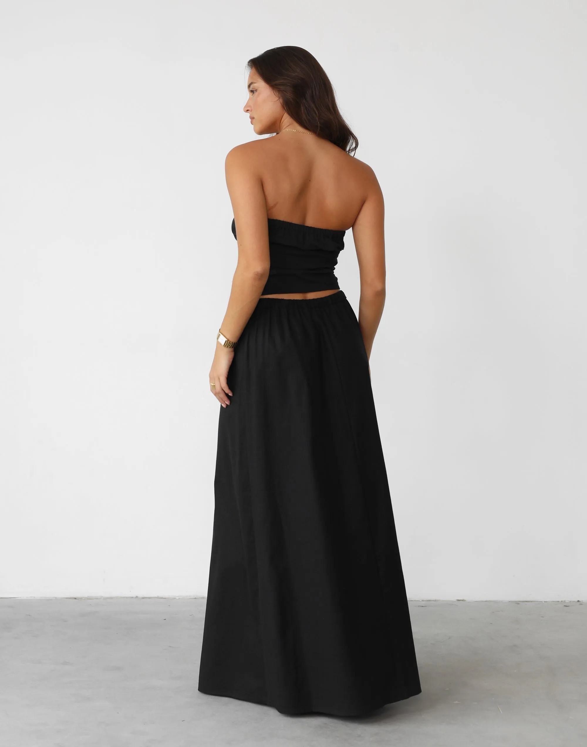 Serene Maxi Skirt (Onyx)- By Lioness