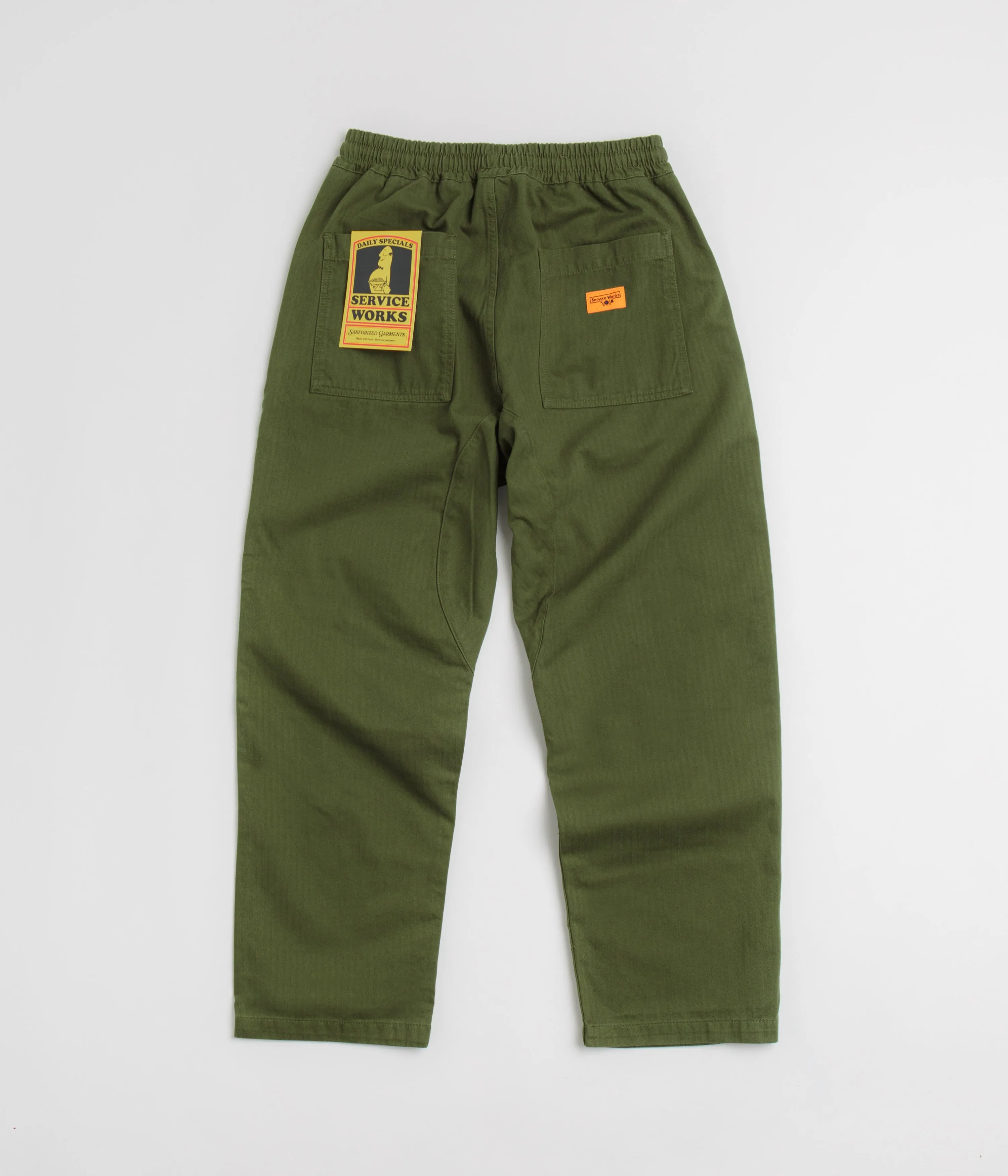 Service Works Herringbone Chef Pants - Pesto