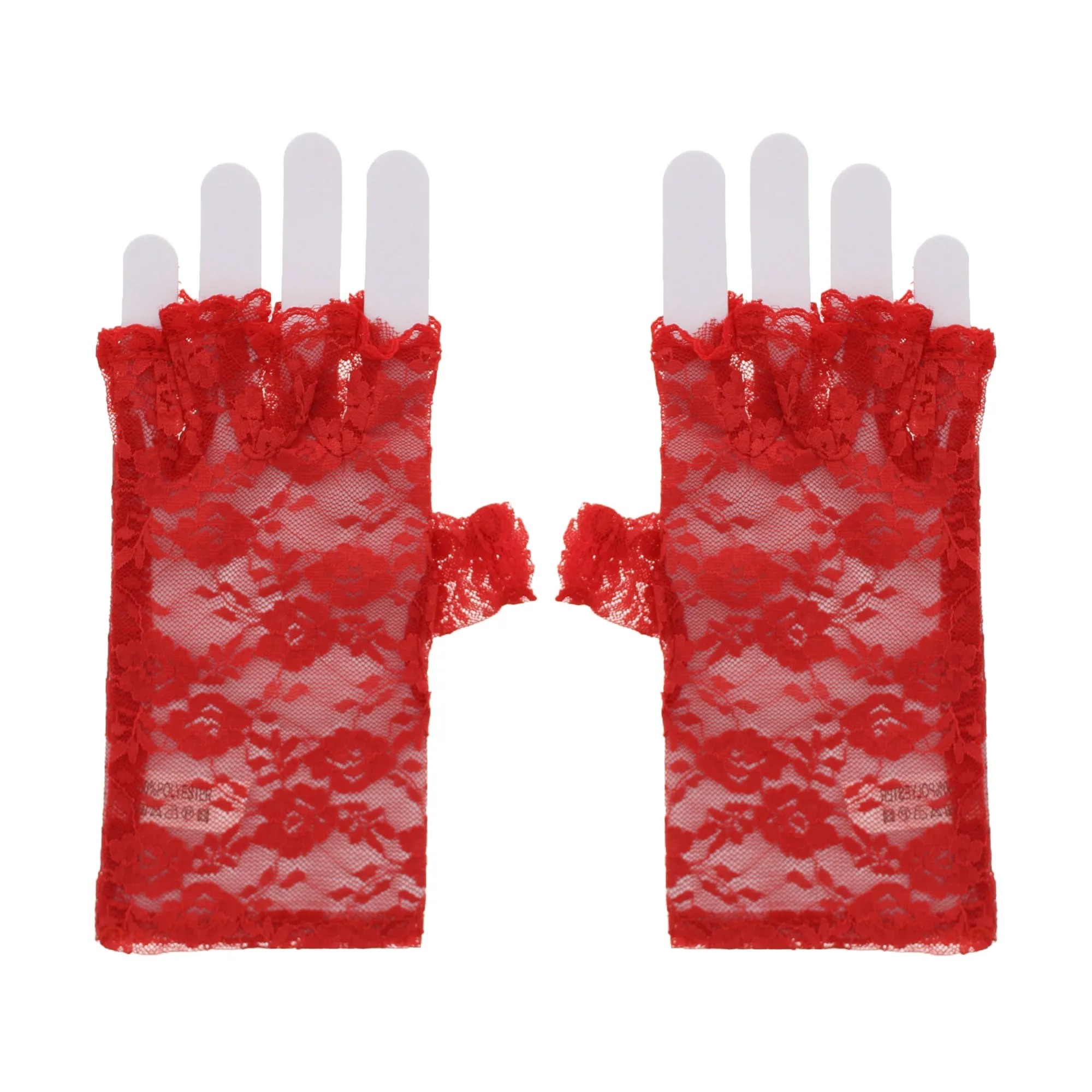 Short Lace Fingerless Gloves