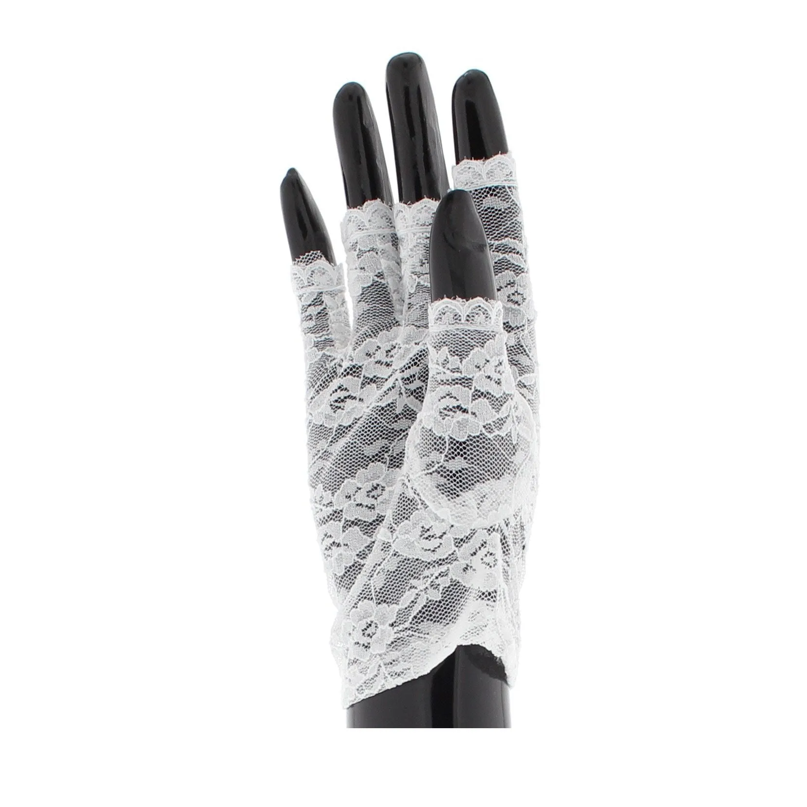 Short Lace Fingerless Gloves