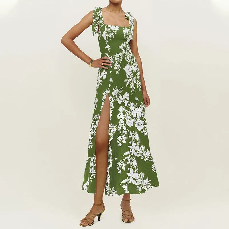 Sling Slit Floral Dress