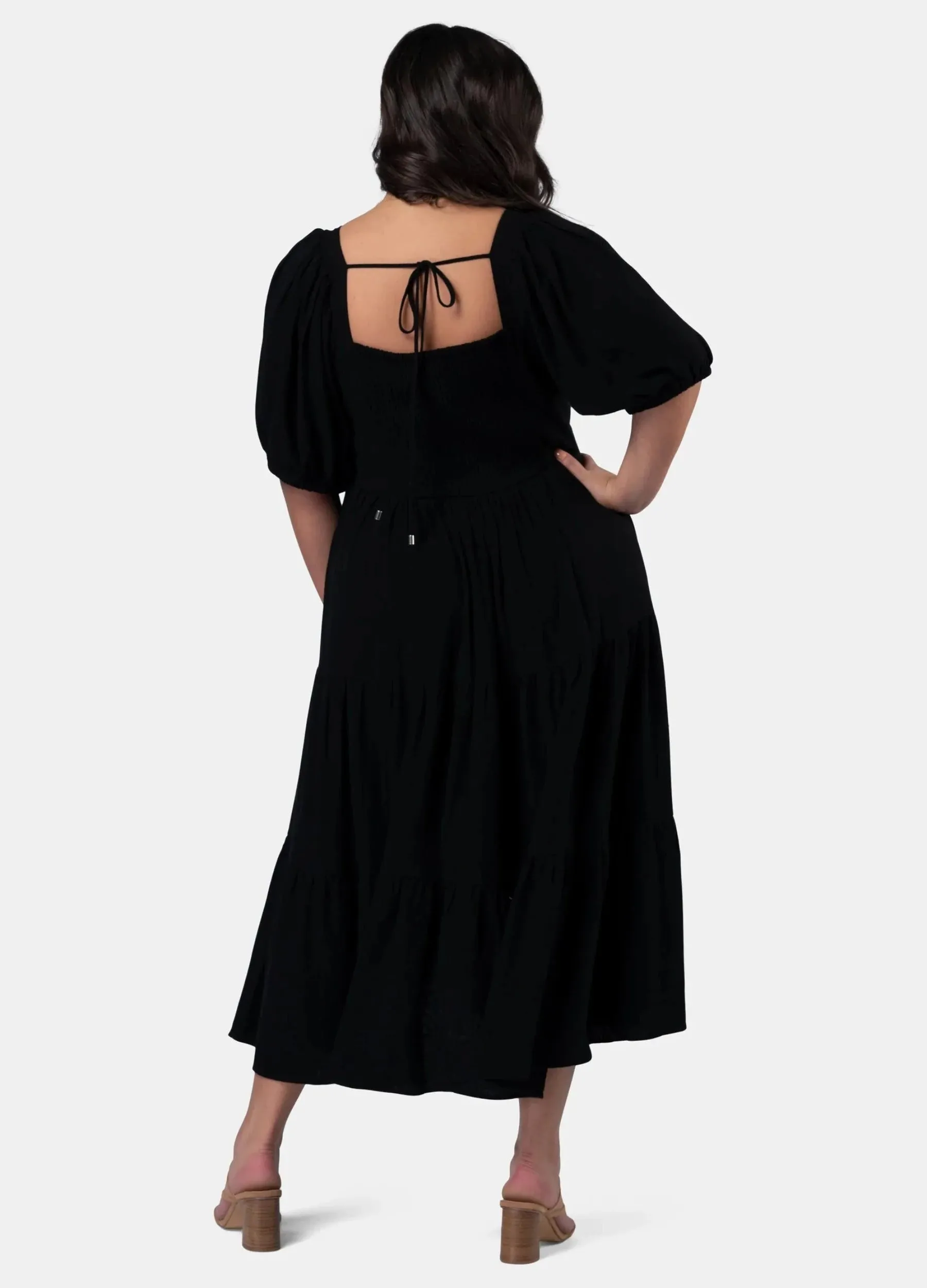 Something 4 Olivia - Short Sleeve Isadora Balloon Sleeve Maxi Dress