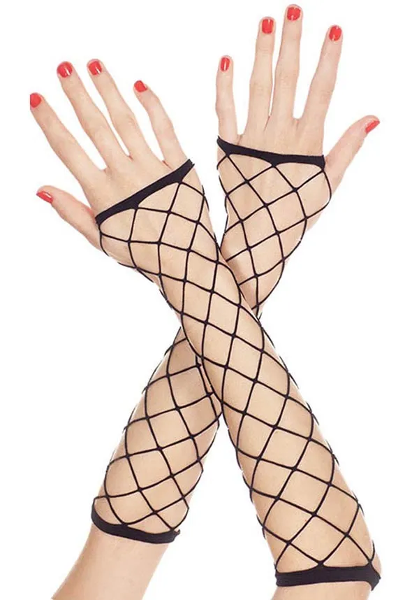 Spandex Industrial Net Fingerless | ARM WARMERS