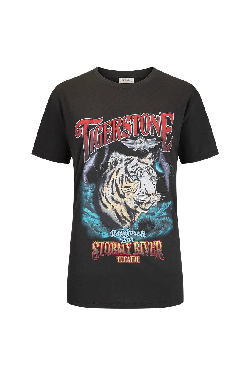 Spell - Stormy River Biker Tee - Charcoal