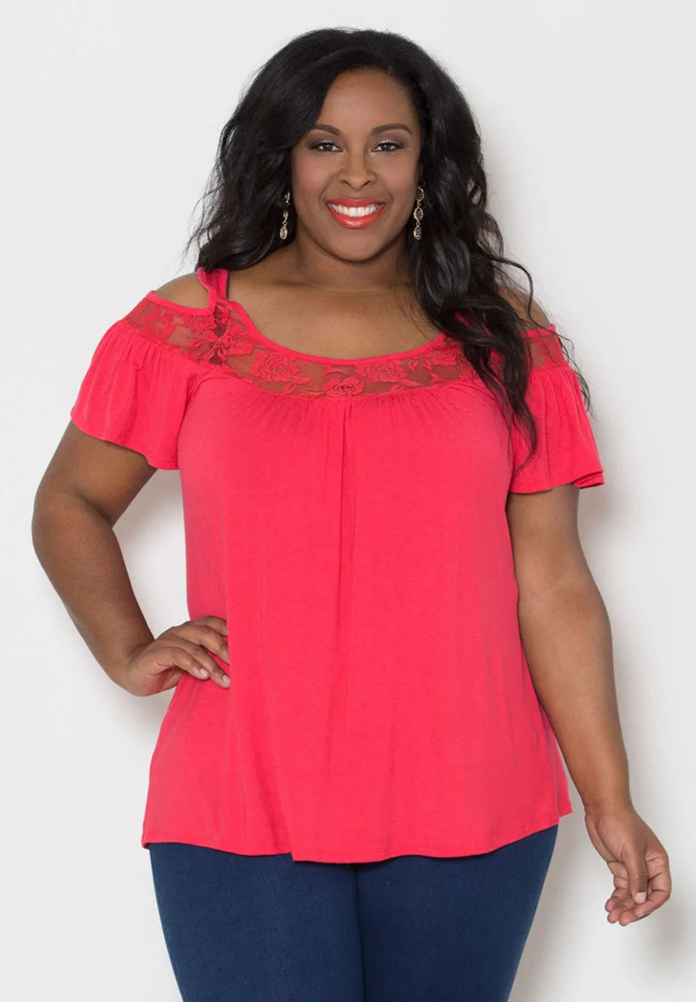 Stacy Cold Shoulder Top