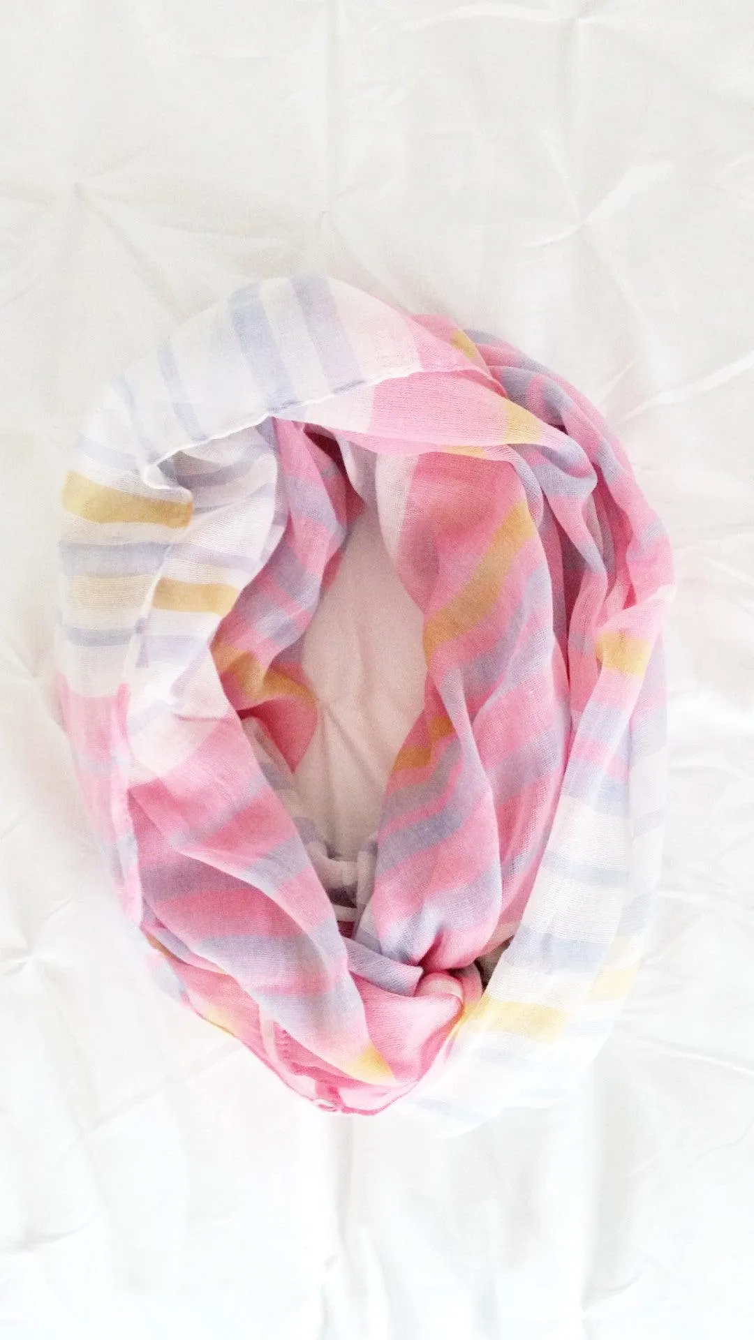 STRIPE PRINT INFINITY SCARF