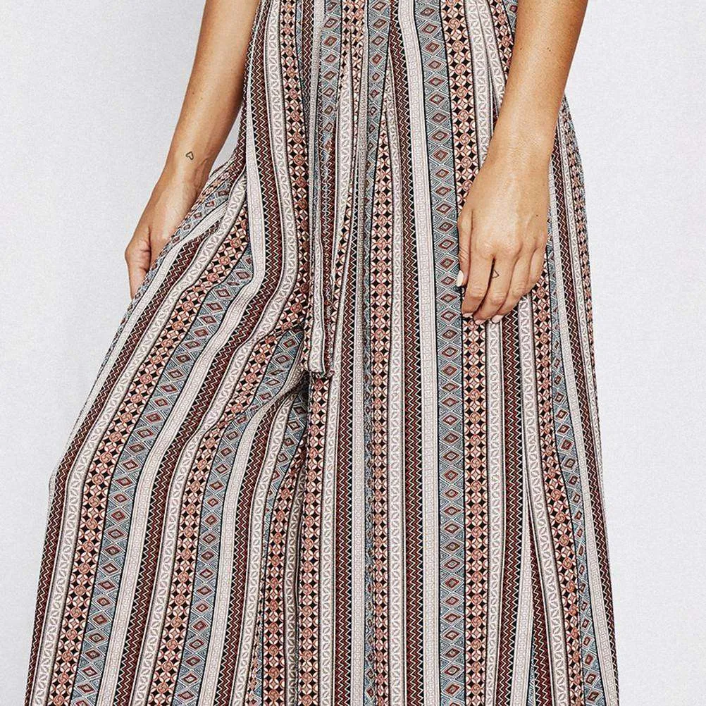 Striped and Symbols High Waist Pants